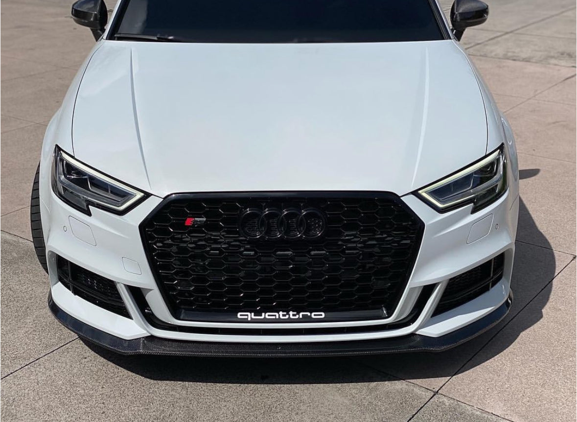 A3 - 8V Facelift: Gloss Black RS Honeycomb with Quattro Grill 16-19