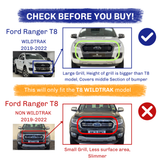 Ford Ranger - T8 Wildtrak: Matt Black Raptor Style Front Grill 19-22