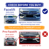 GLC - X253/C253 Sport Facelift: Gloss Black GT Panamericana Style Grill 19-22