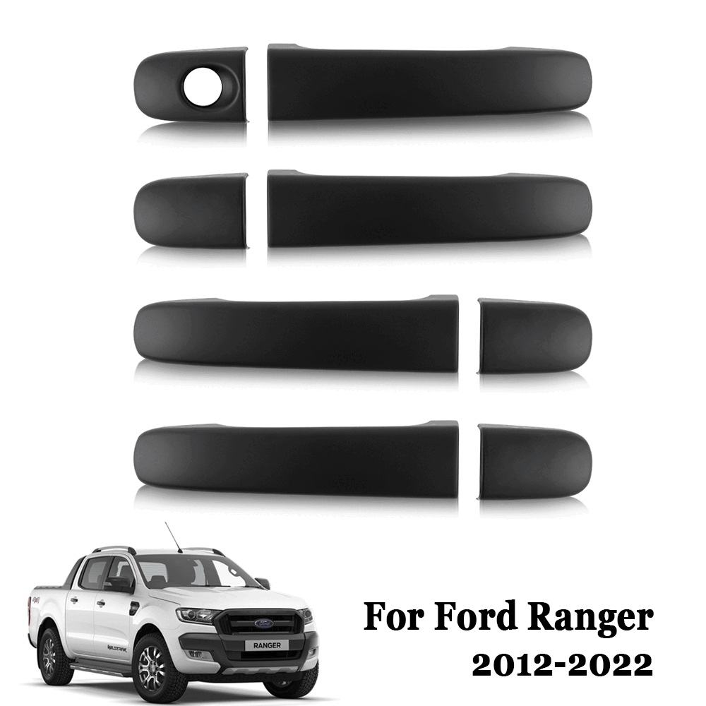 Ford Ranger - T6/T7/T8: Matte Black Door Handle Covers 12-23