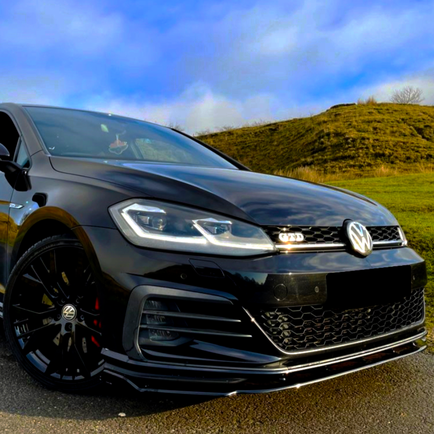 Golf - MK7.5 GTI/GTD/R: Gloss Black Front Splitter 17-20