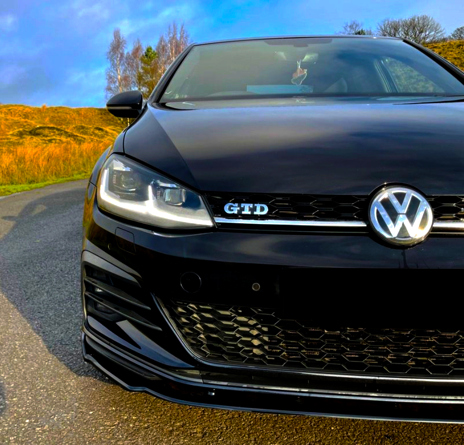 Golf - MK7.5 GTI/GTD/R: Gloss Black Front Splitter 17-20