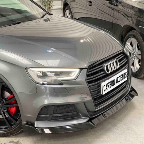 A3 - 8VS Saloon Facelift: Gloss Black Front Splitter 17-20